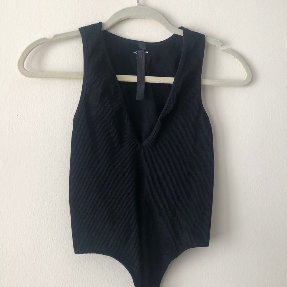 NWOT Out from Under Ribbed Thong Bodysuit